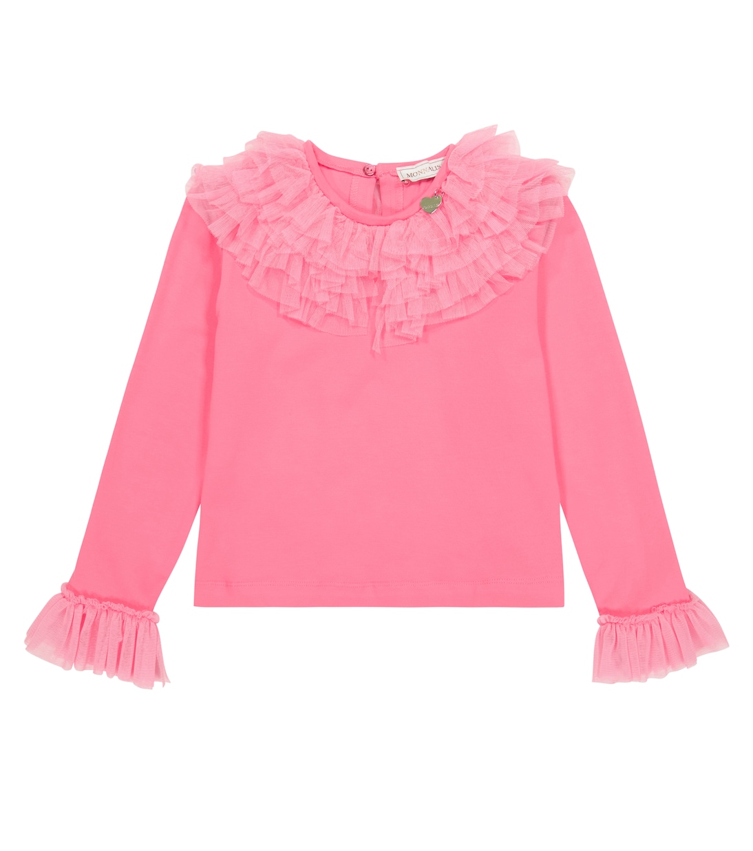 Ruffled cotton-blend blouse | Monnalisa