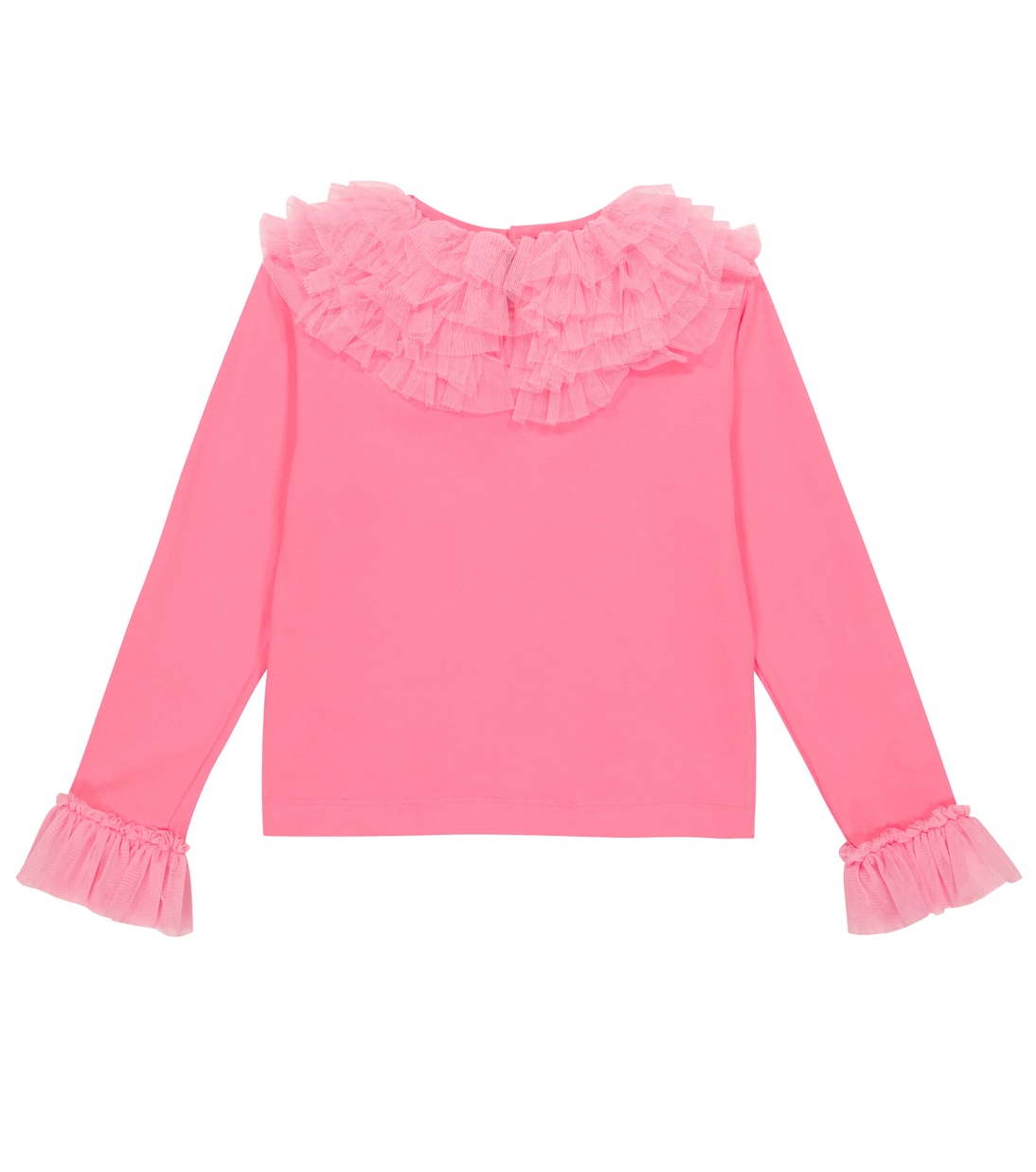 Ruffled cotton-blend blouse | Monnalisa