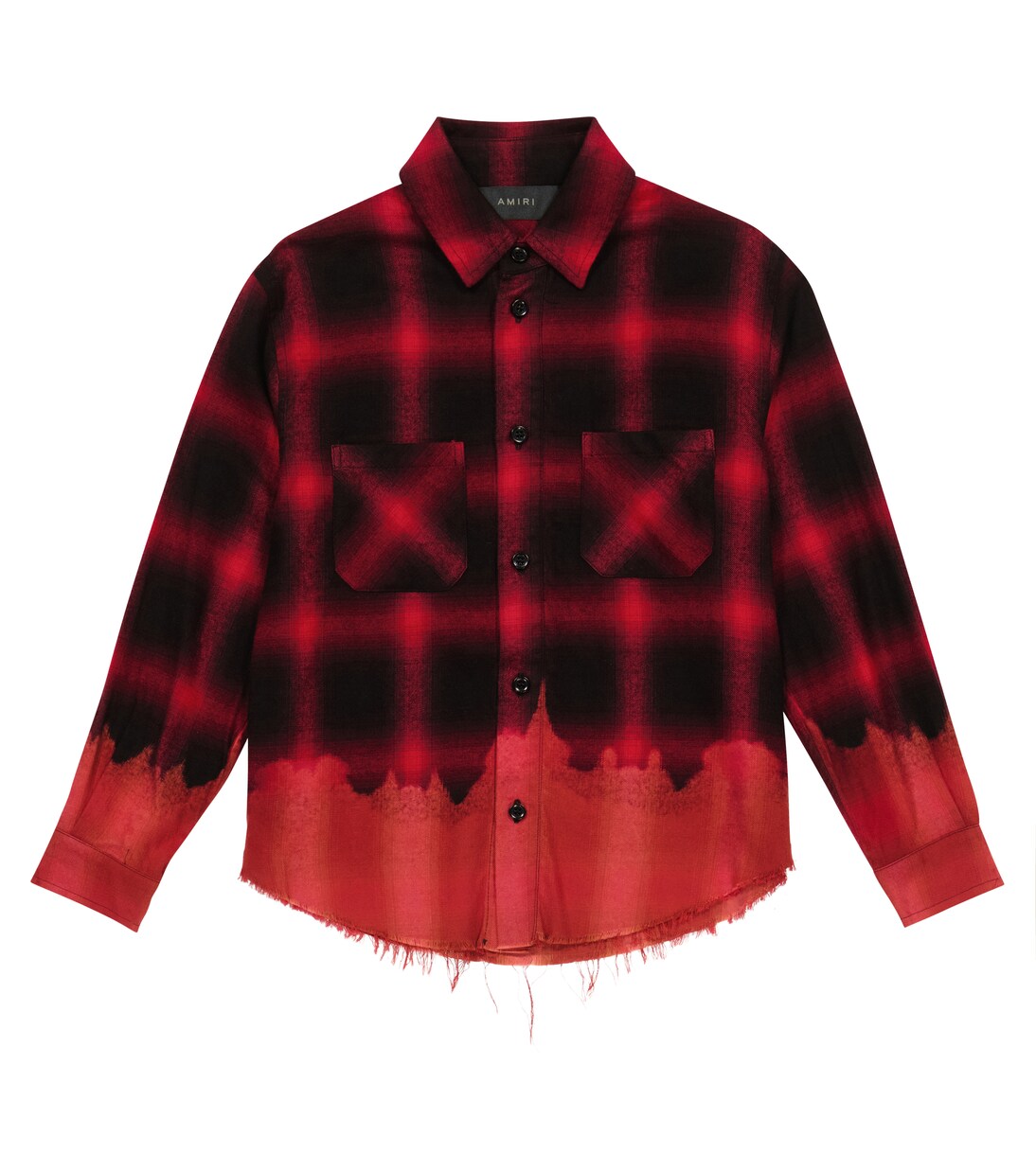 Distressed checked flannel shirt | Amiri Kids