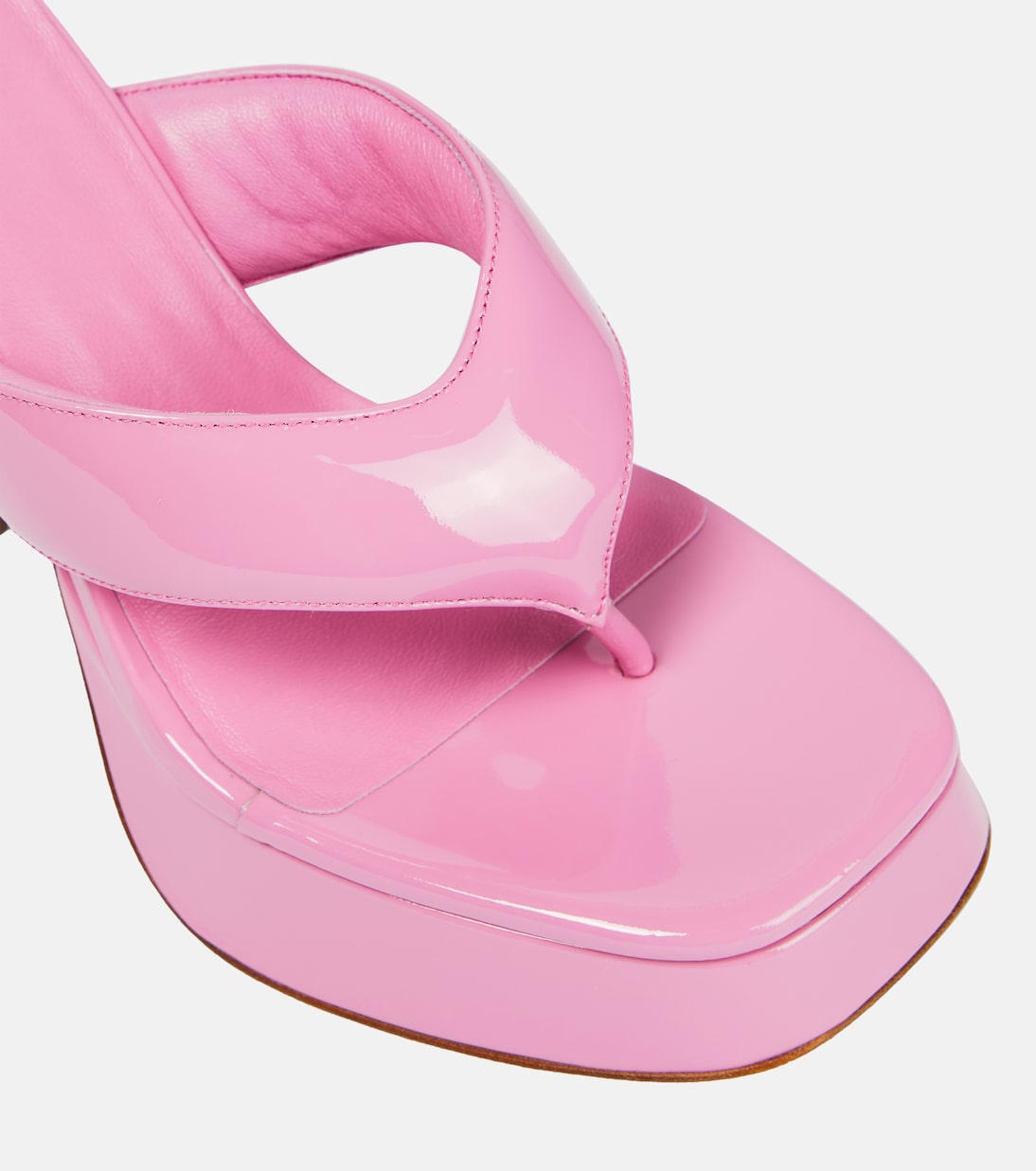 Plateausandalen aus Lackleder | Gia Borghini