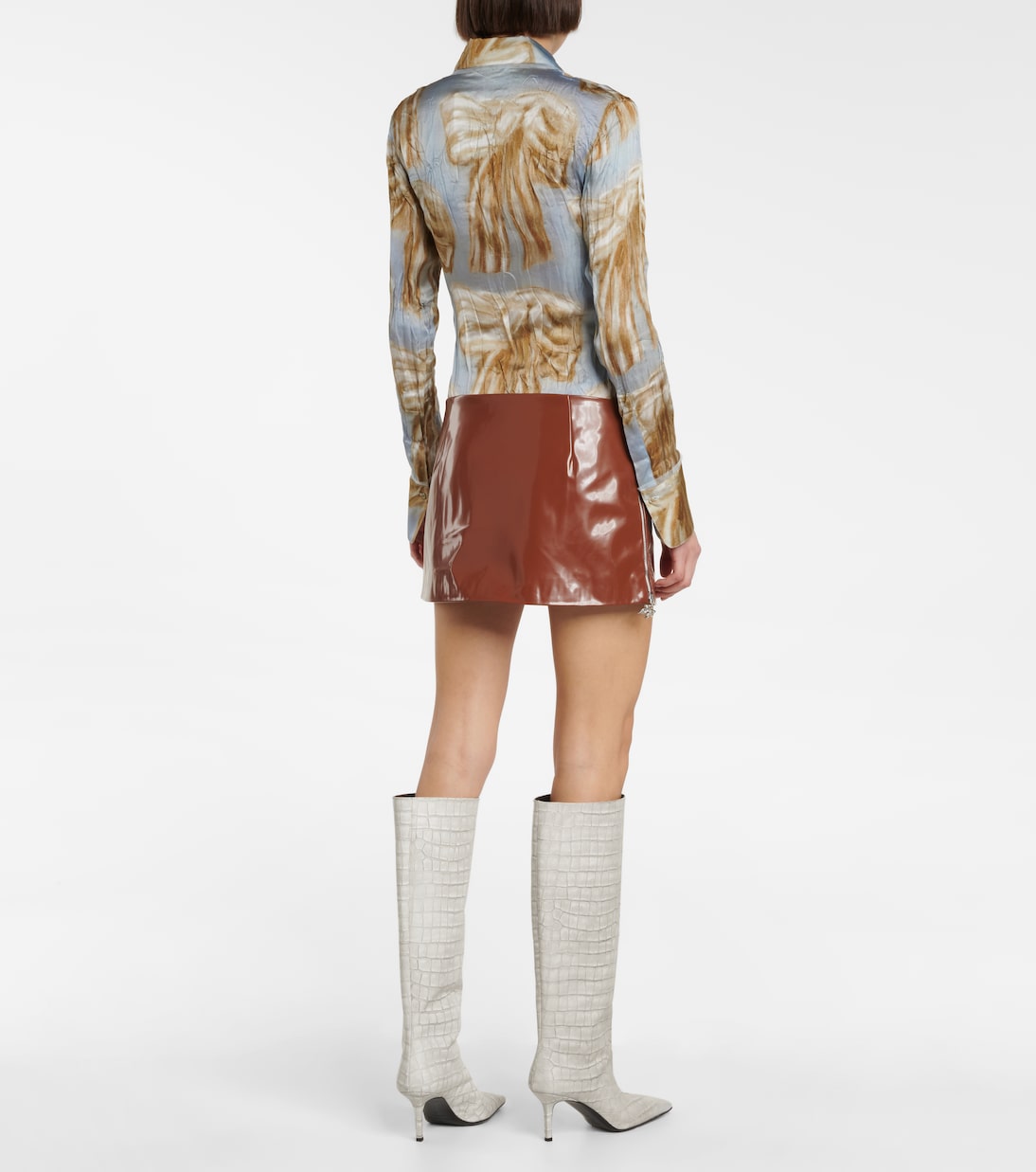 Minifalda de tiro bajo brillante | Acne Studios