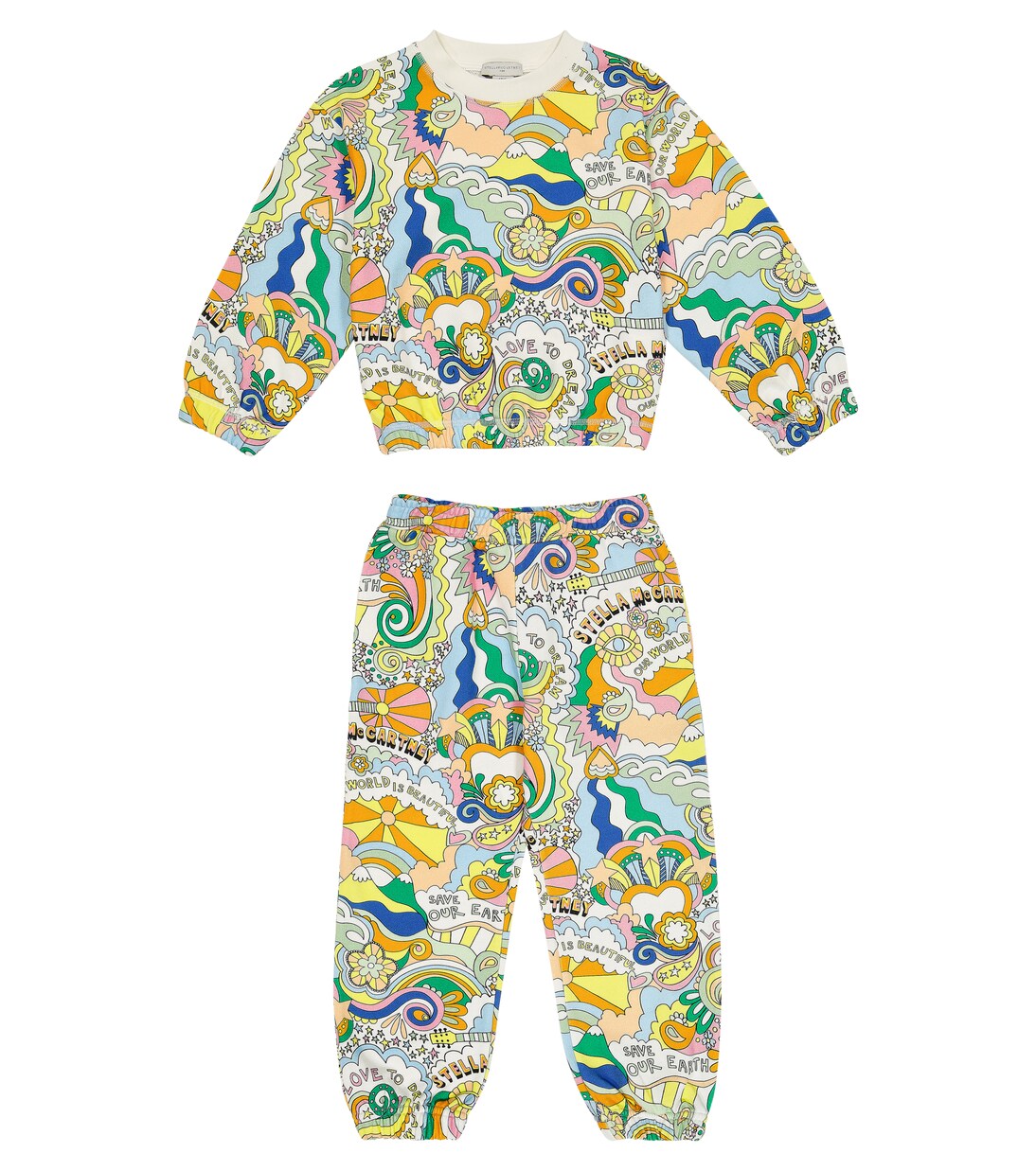 Printed cotton sweatshirt and sweatpants set | Stella McCartney Kids