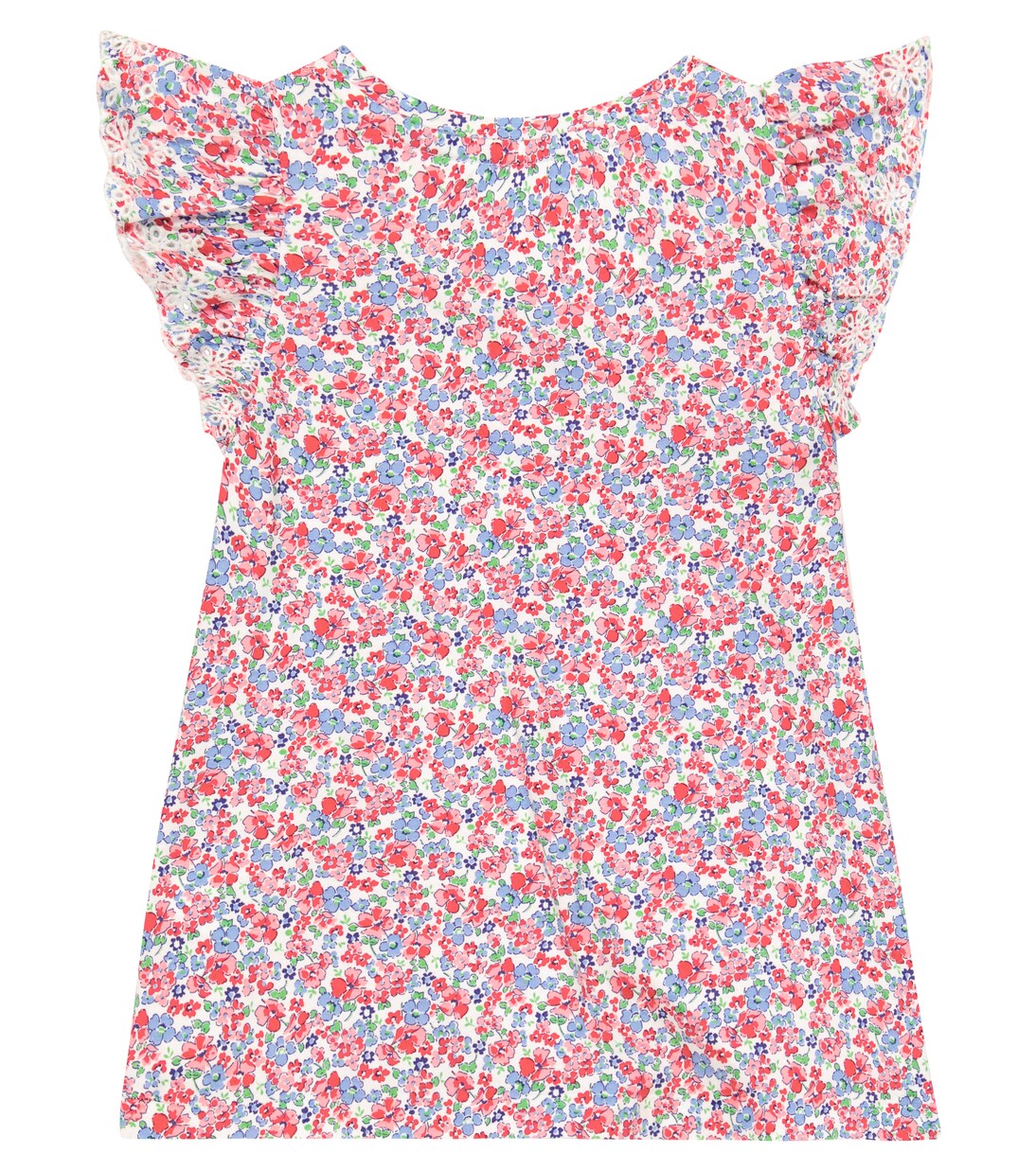 Ruffle-trimmed floral cotton top | Polo Ralph Lauren Kids