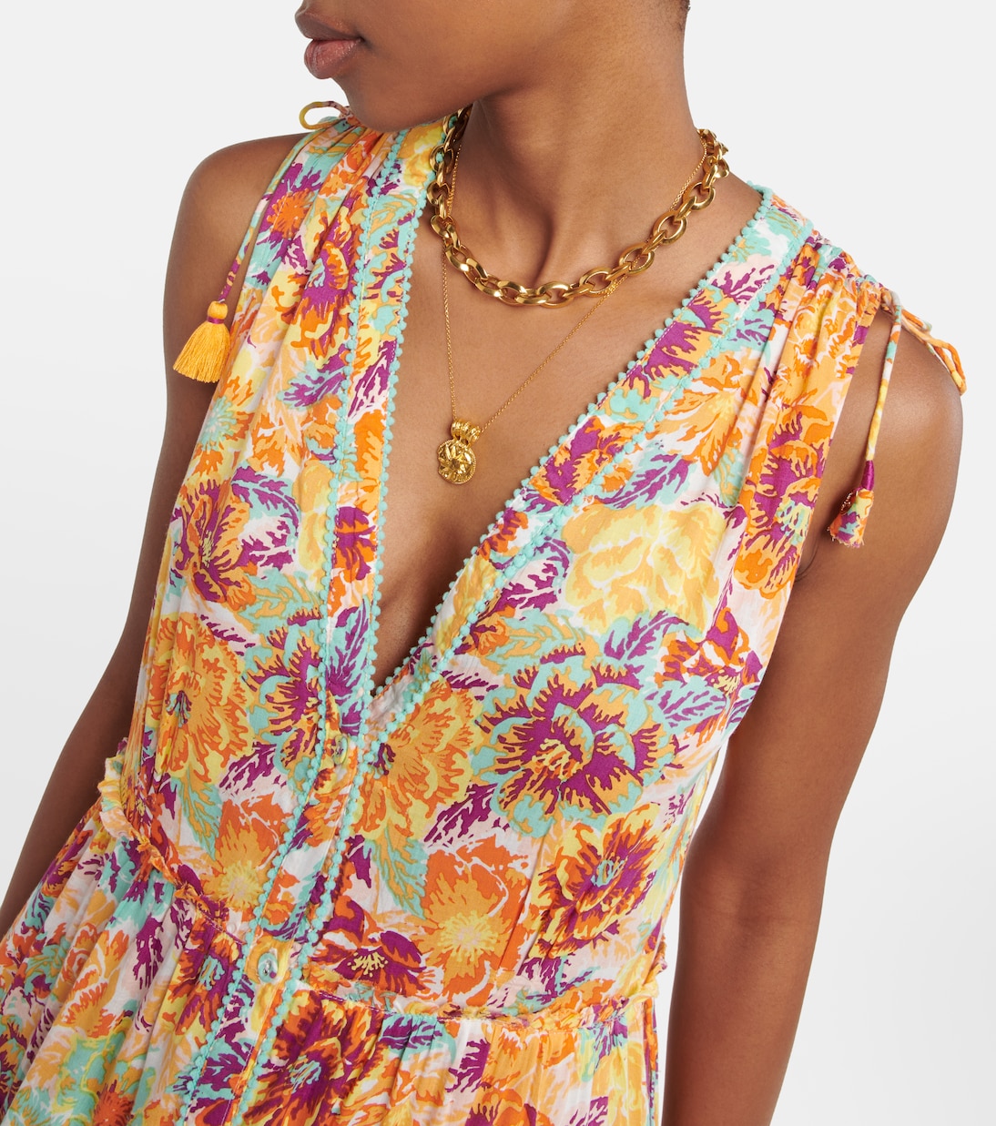 Robe longue Ivy à fleurs | Poupette St Barth