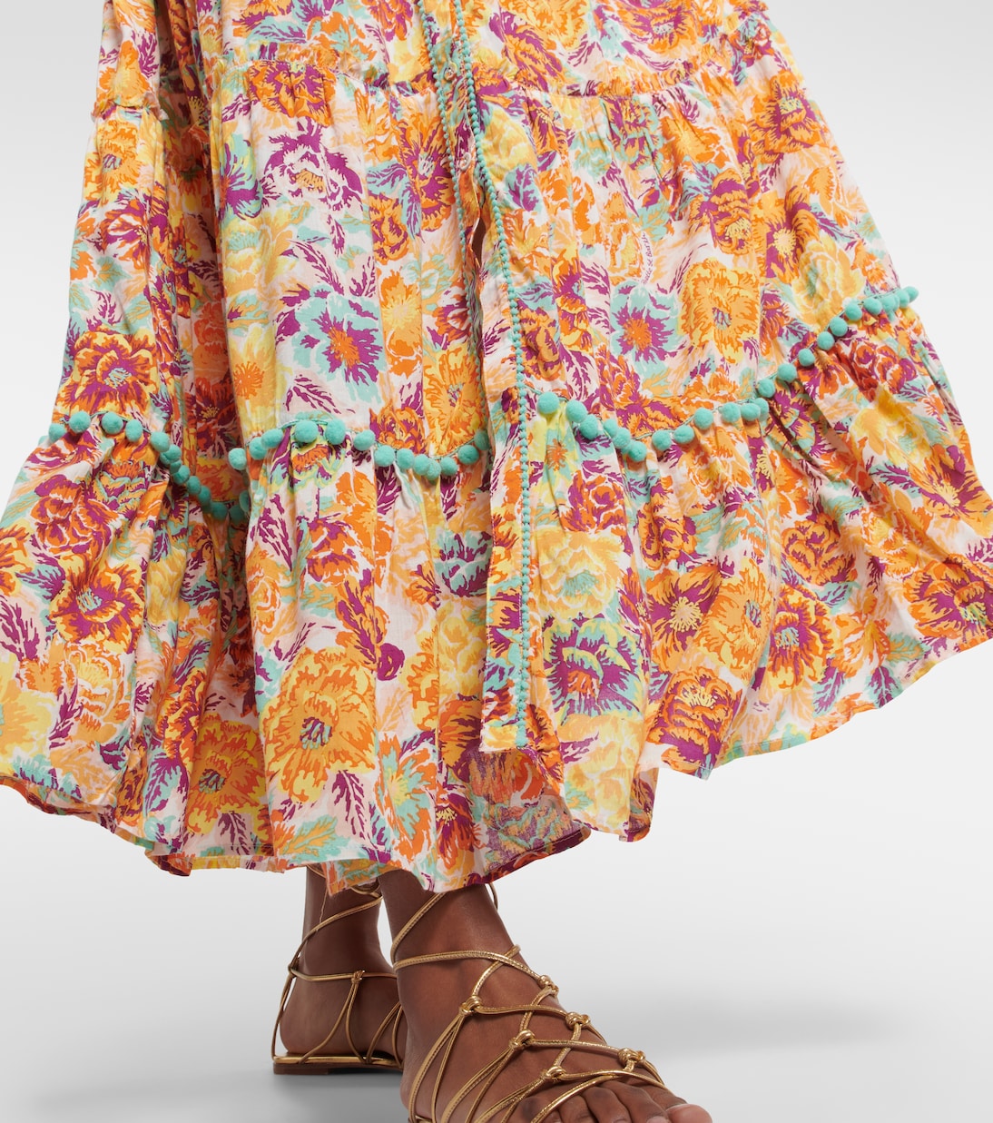 Robe longue Ivy à fleurs | Poupette St Barth