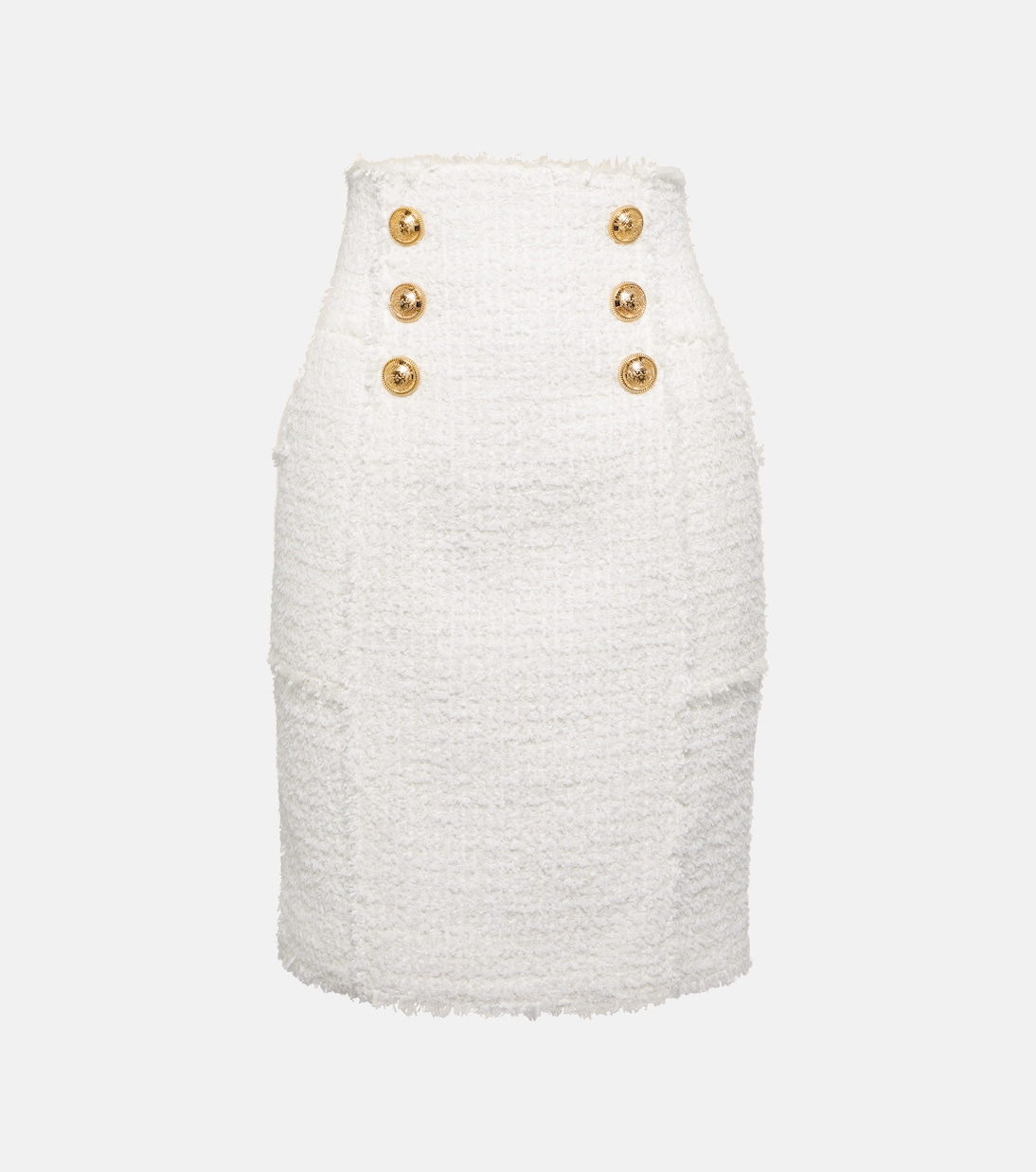 High-Rise-Minirock aus Tweed | Balmain