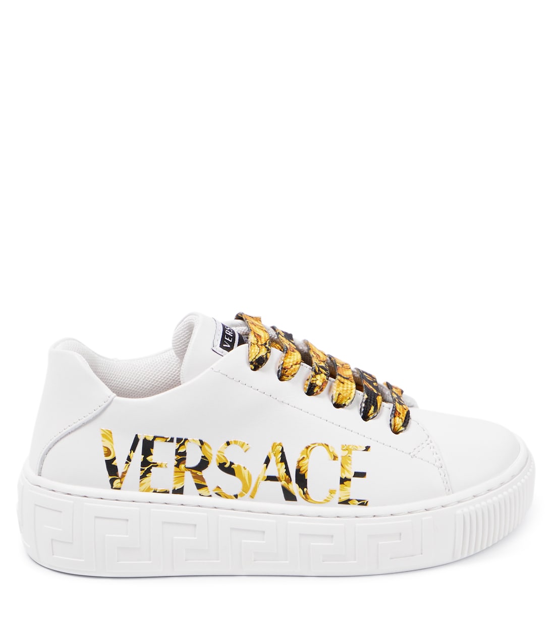 Greca leather sneakers | Versace Kids
