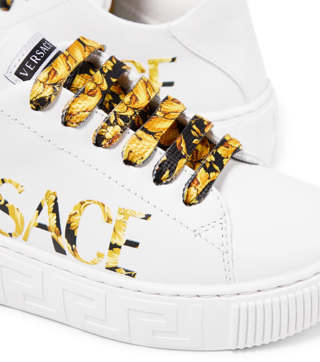 Greca leather sneakers | Versace Kids