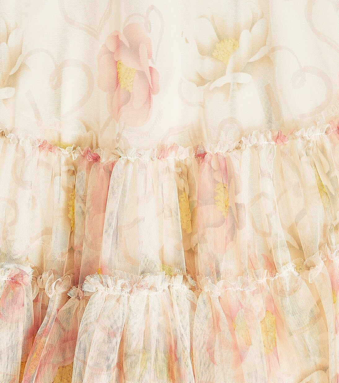 Printed tulle dress | Monnalisa