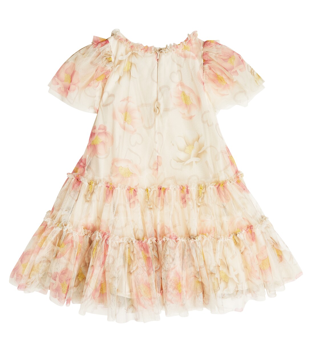 Printed tulle dress | Monnalisa