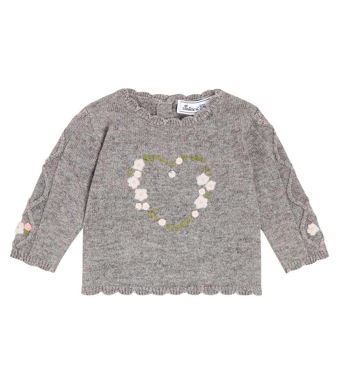 Baby embroidered wool-blend sweater | Tartine et Chocolat