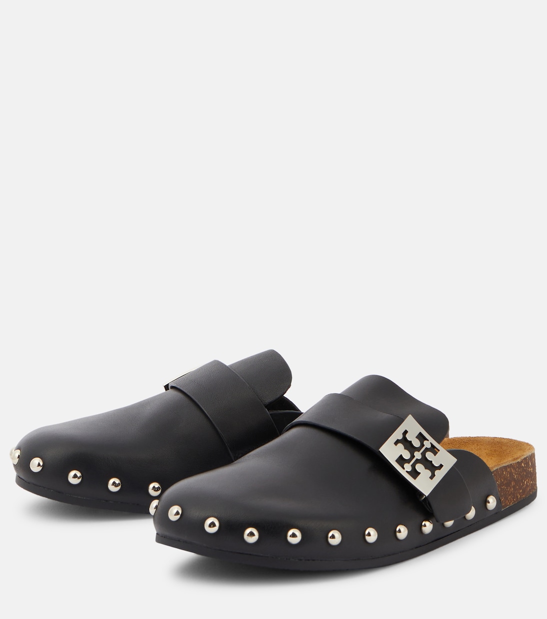 Mellow studded leather slippers | Tory Burch