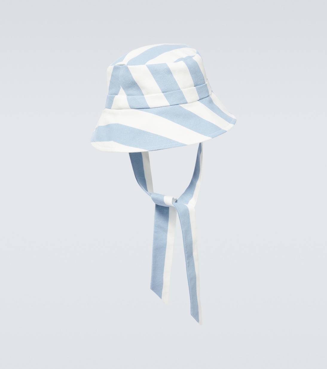 Striped cotton canvas bucket hat | King & Tuckfield