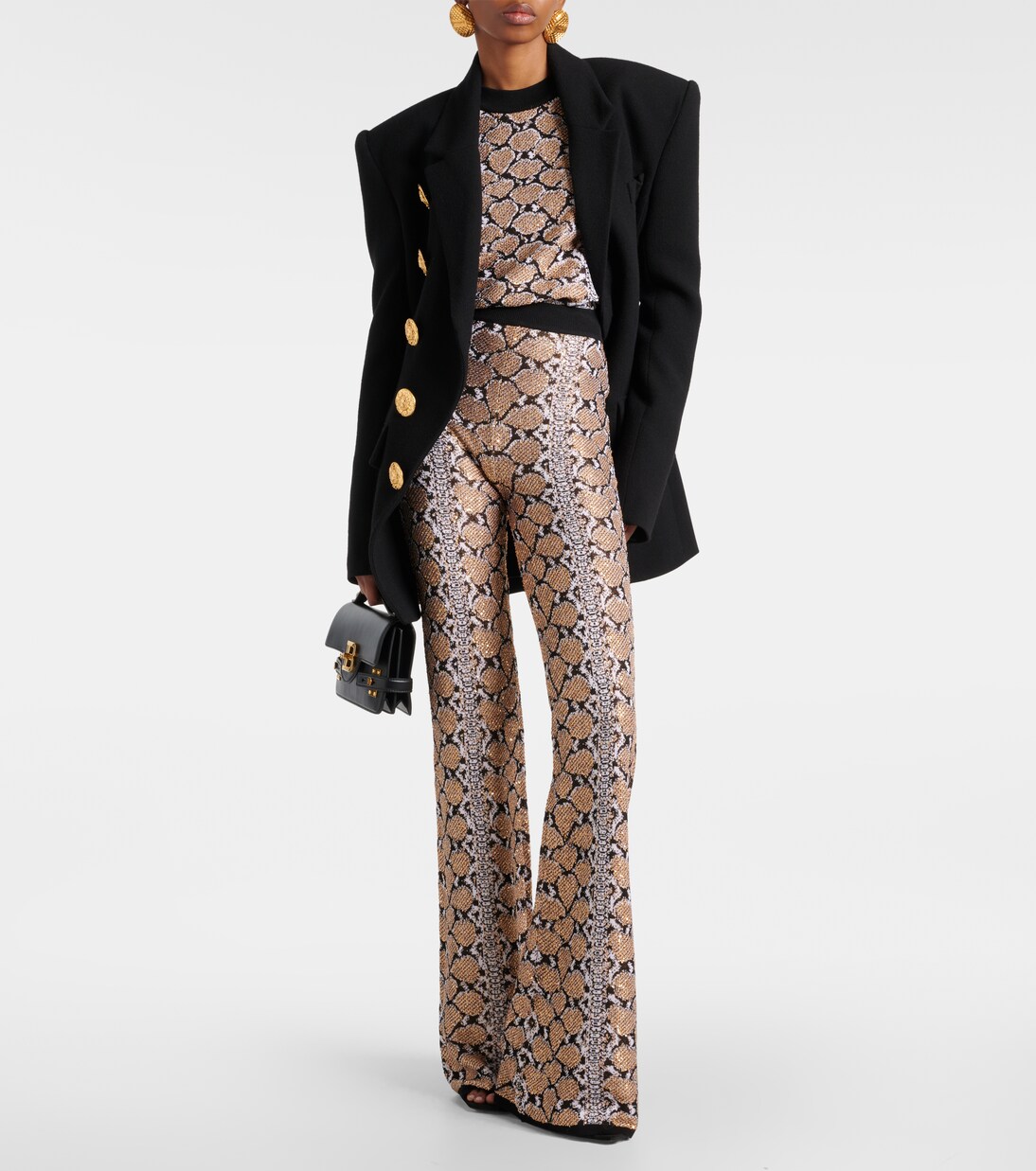 Pull en jacquard à effet serpent | Balmain