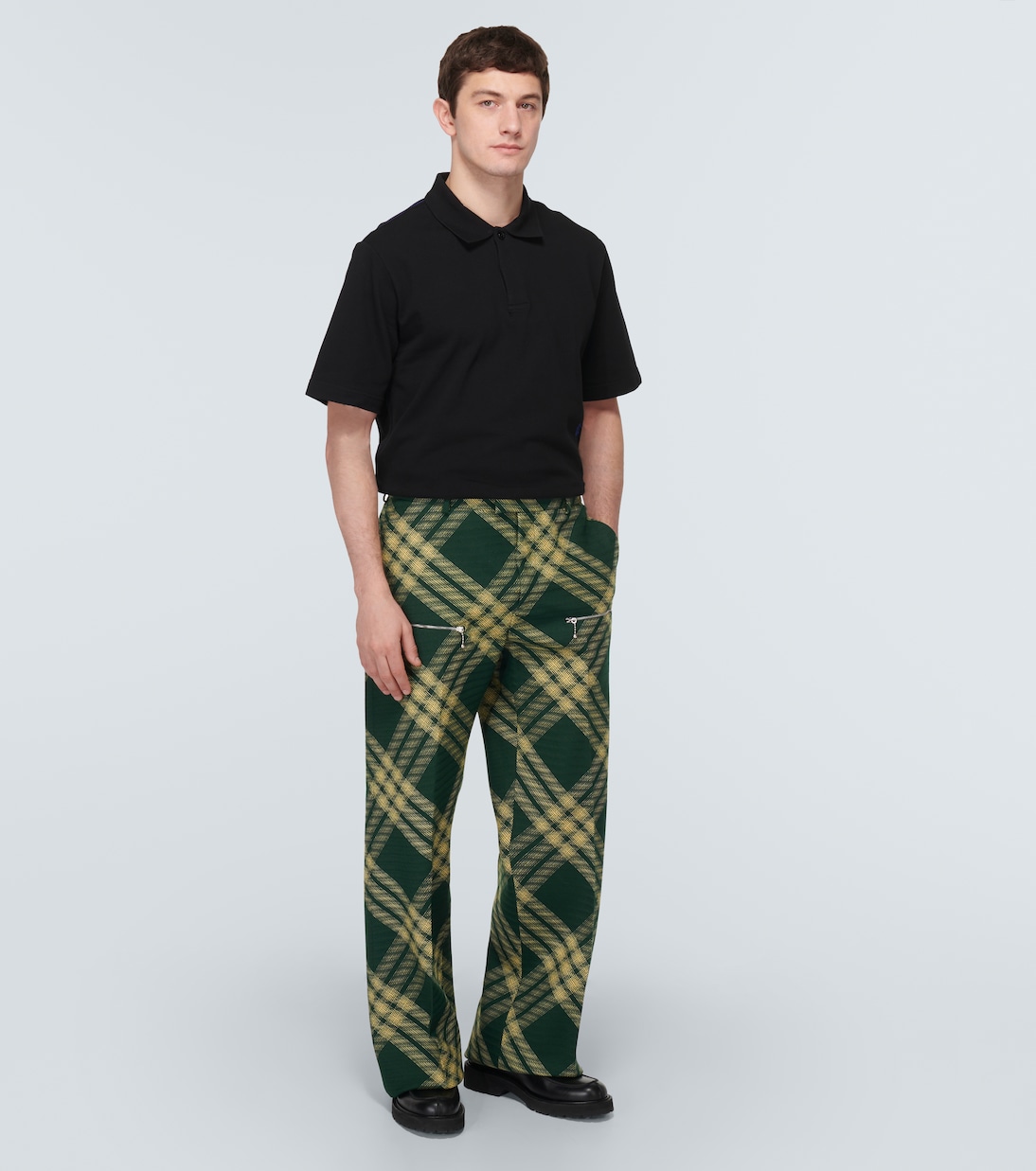 Checked wool twill straight pants | Burberry