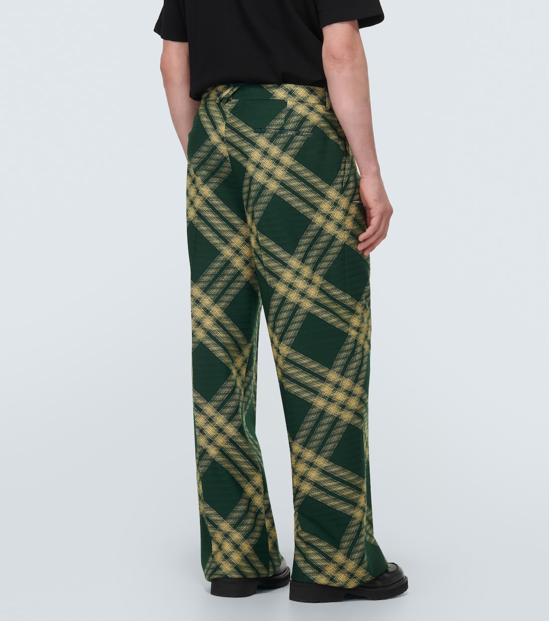 Checked wool twill straight pants | Burberry