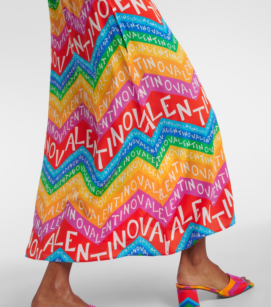 Midikleid Valentino Chevron 24 aus Seide | Valentino