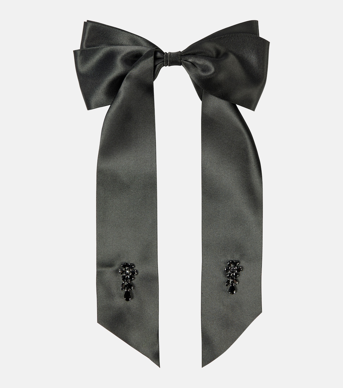 Embellished bow-detail satin barrette | Simone Rocha