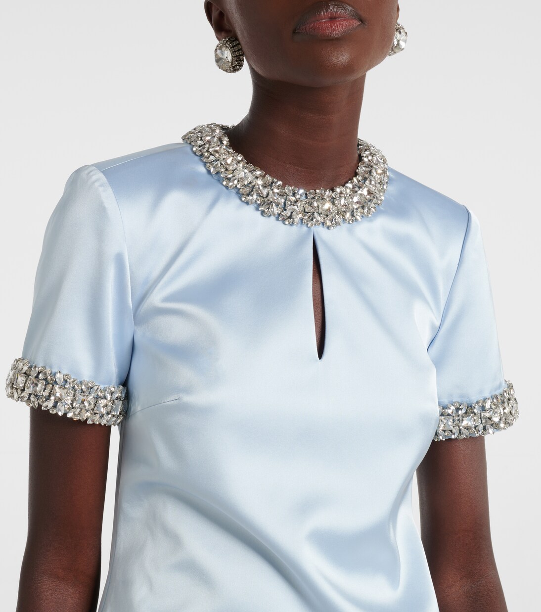 Robe en satin à ornements | Self-Portrait