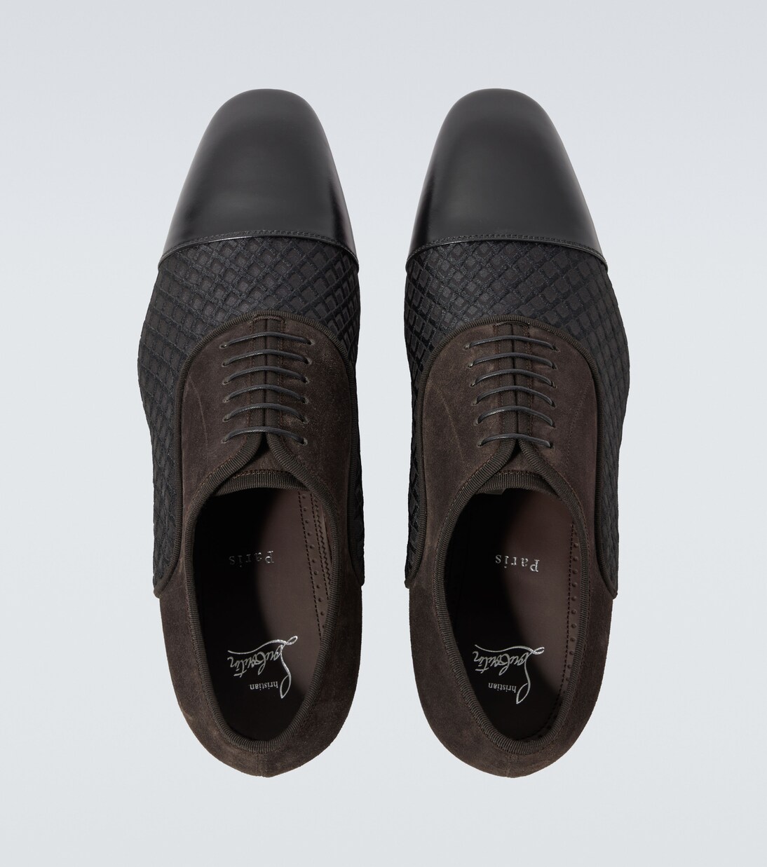 Greggo leather-trimmed Oxford shoes | Christian Louboutin