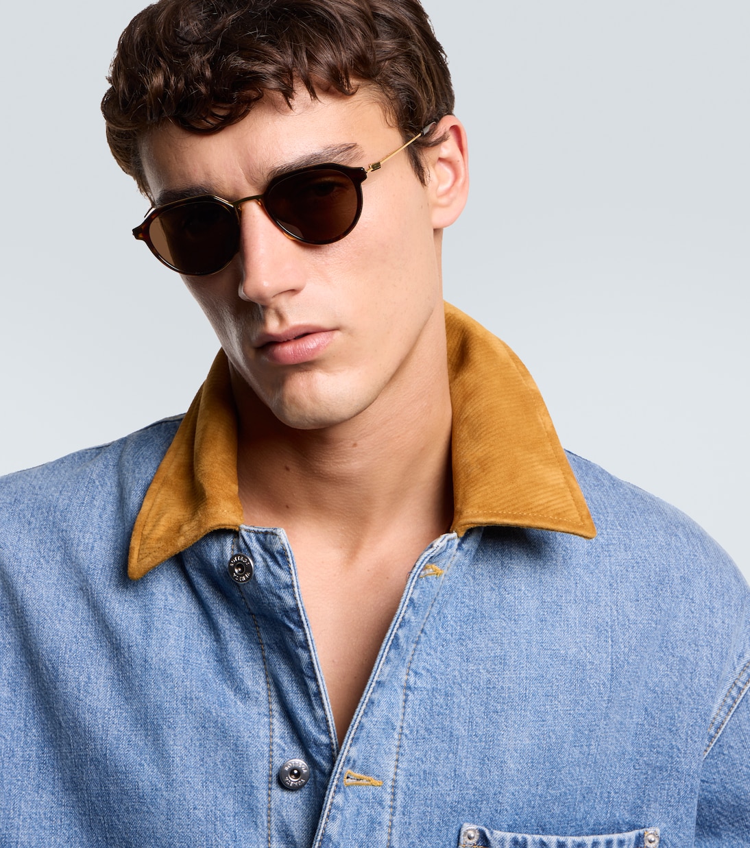 Thin Triangle round sunglasses | Bottega Veneta