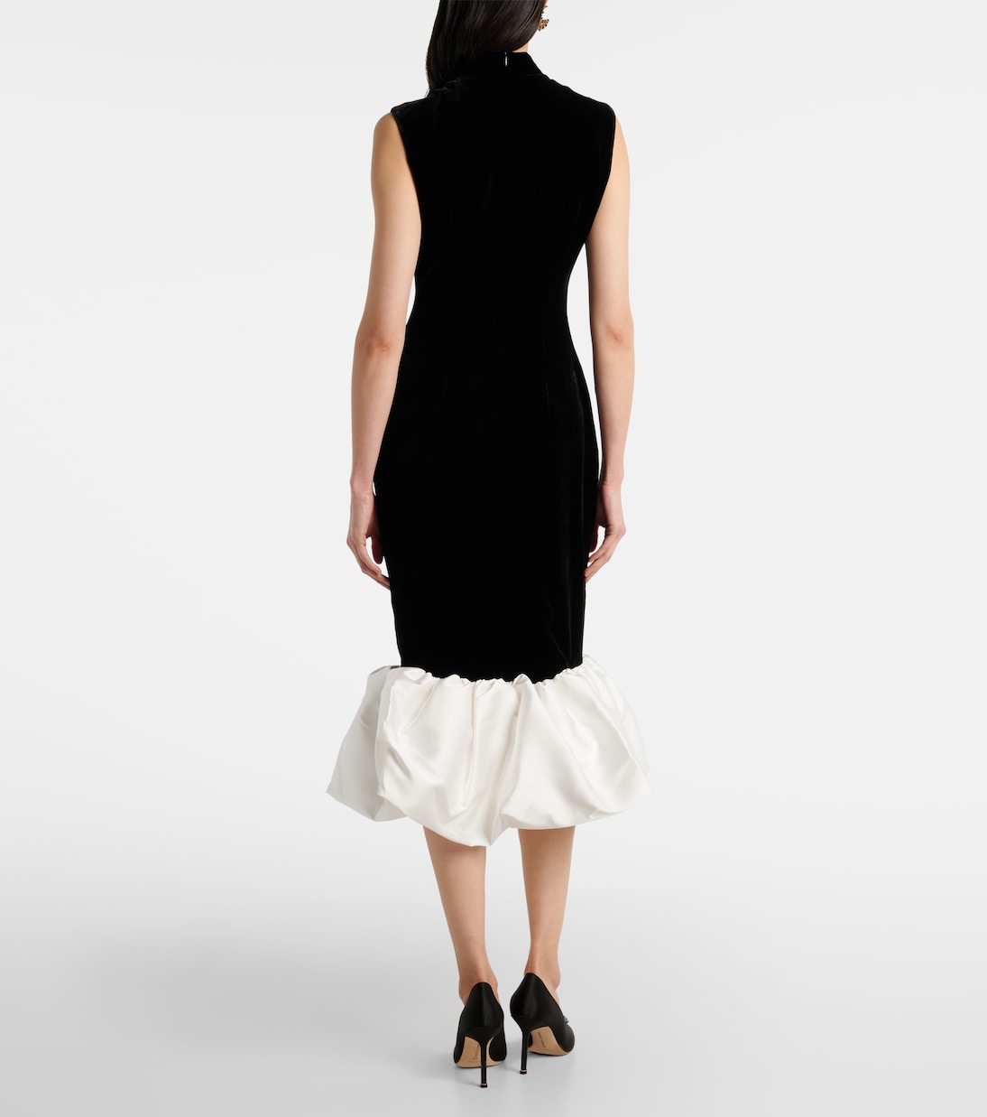 Midikleid aus Samt und Satin | Rasario