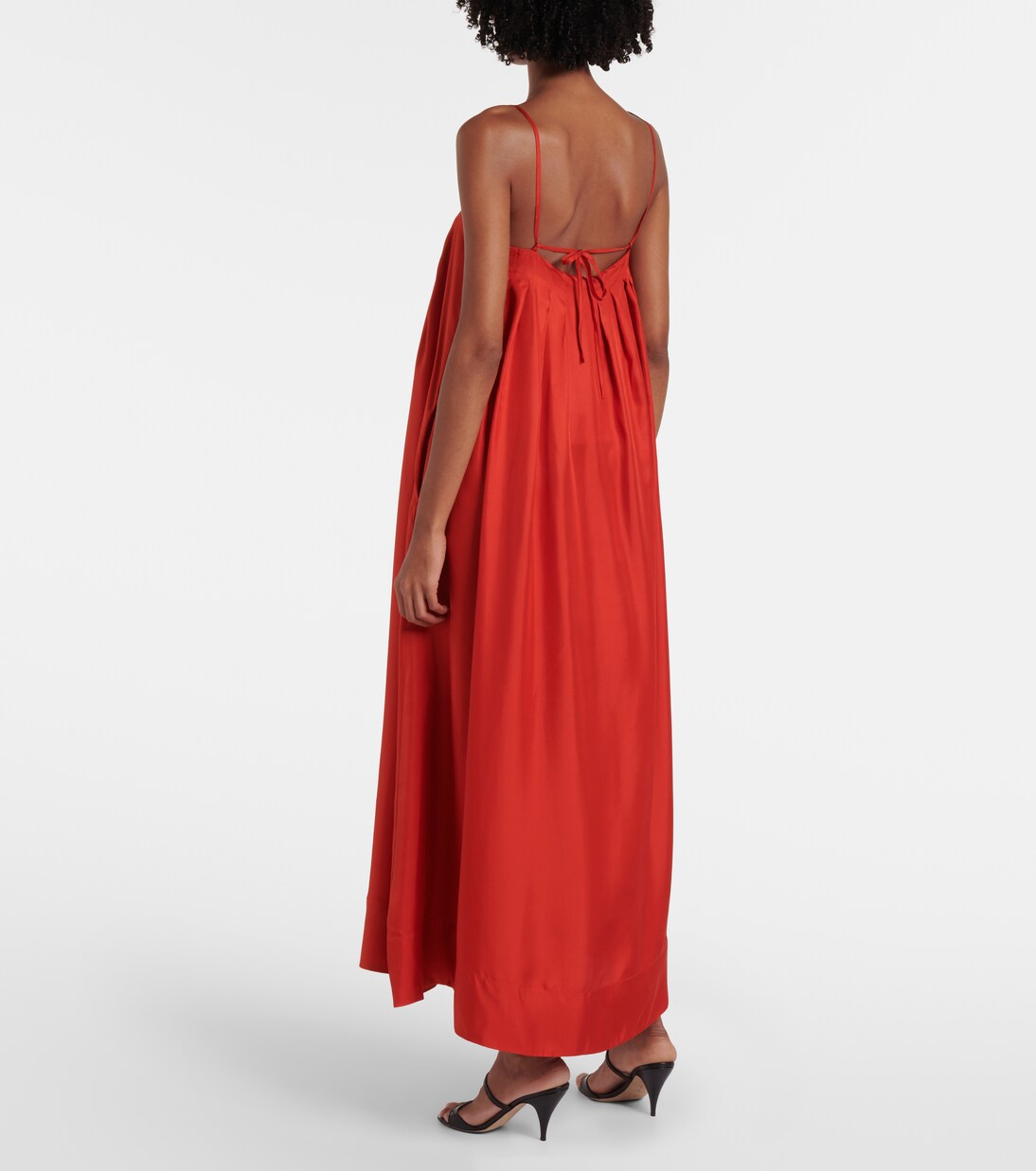 Bedrucktes Maxikleid Heather aus Seiden-Twill | Asceno