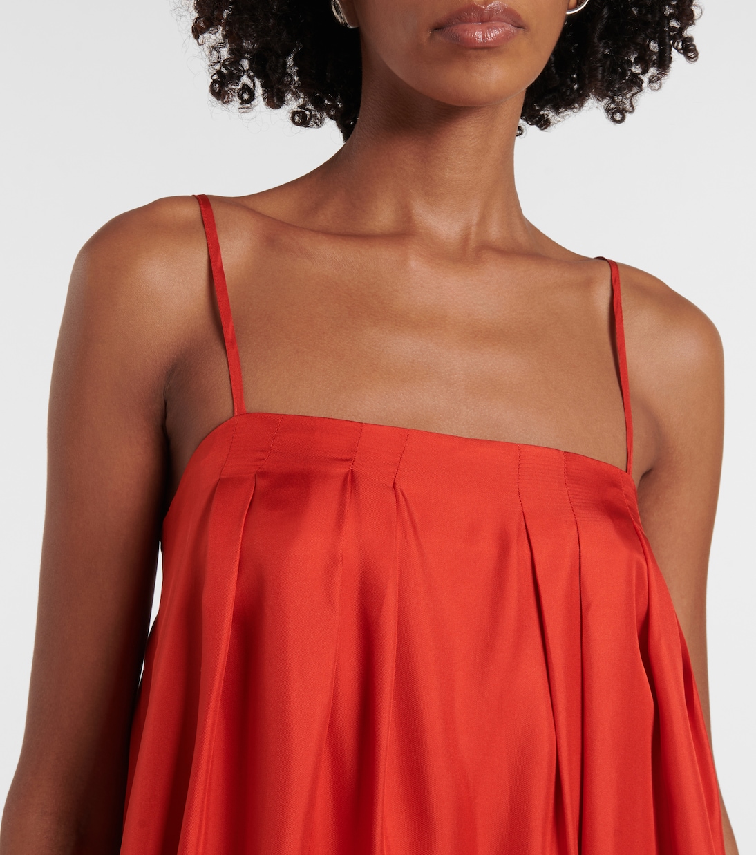 Bedrucktes Maxikleid Heather aus Seiden-Twill | Asceno