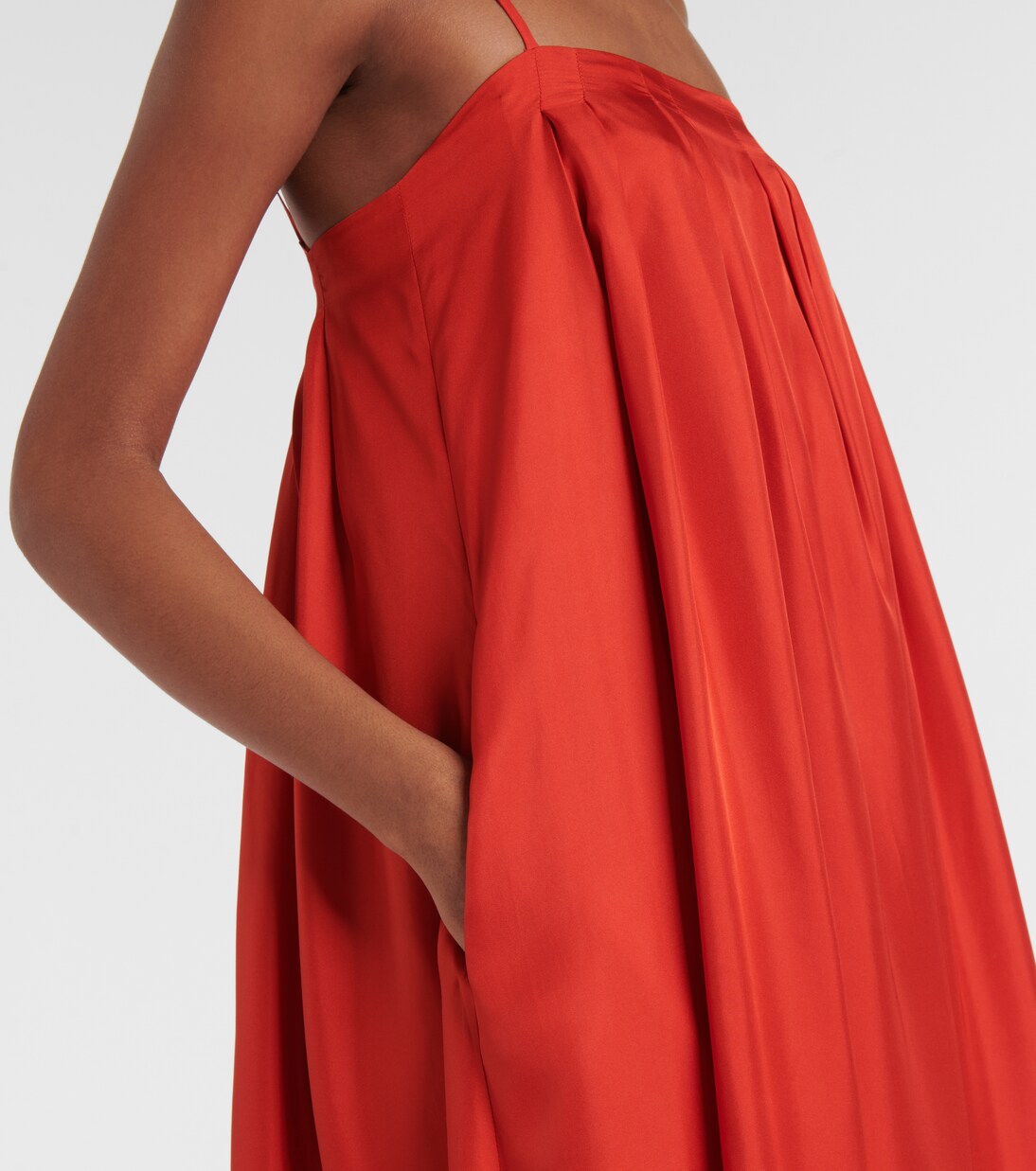 Bedrucktes Maxikleid Heather aus Seiden-Twill | Asceno