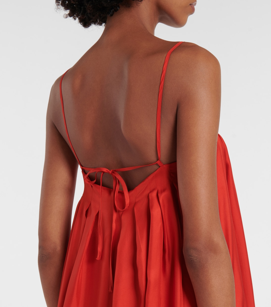 Bedrucktes Maxikleid Heather aus Seiden-Twill | Asceno