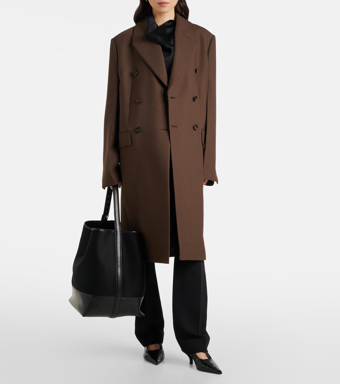 Bolso de lana con piel | Toteme