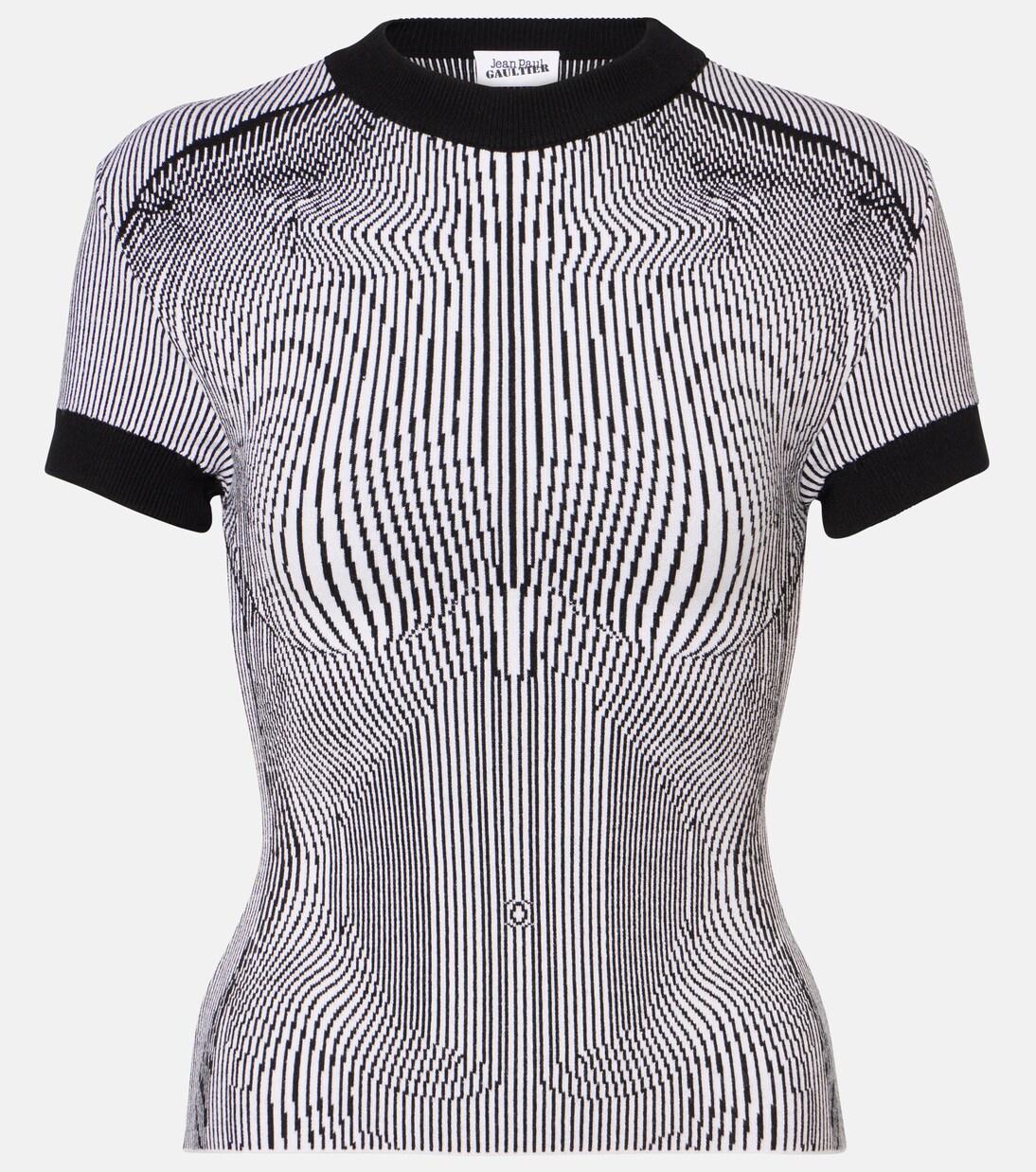 Top Morphing Pinstripe aus Jersey | Jean Paul Gaultier