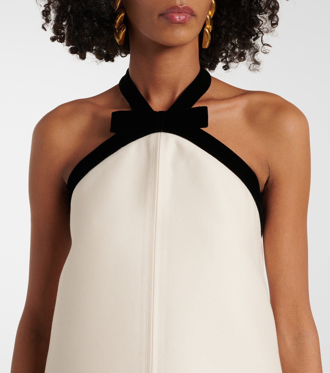 Bow-detail wool and silk crêpe minidress | Tom Ford