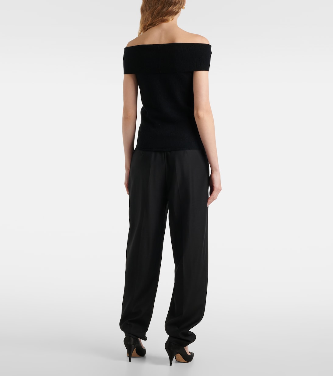 Off-Shoulder-Top aus Wolle und Kaschmir | Jardin des Orangers