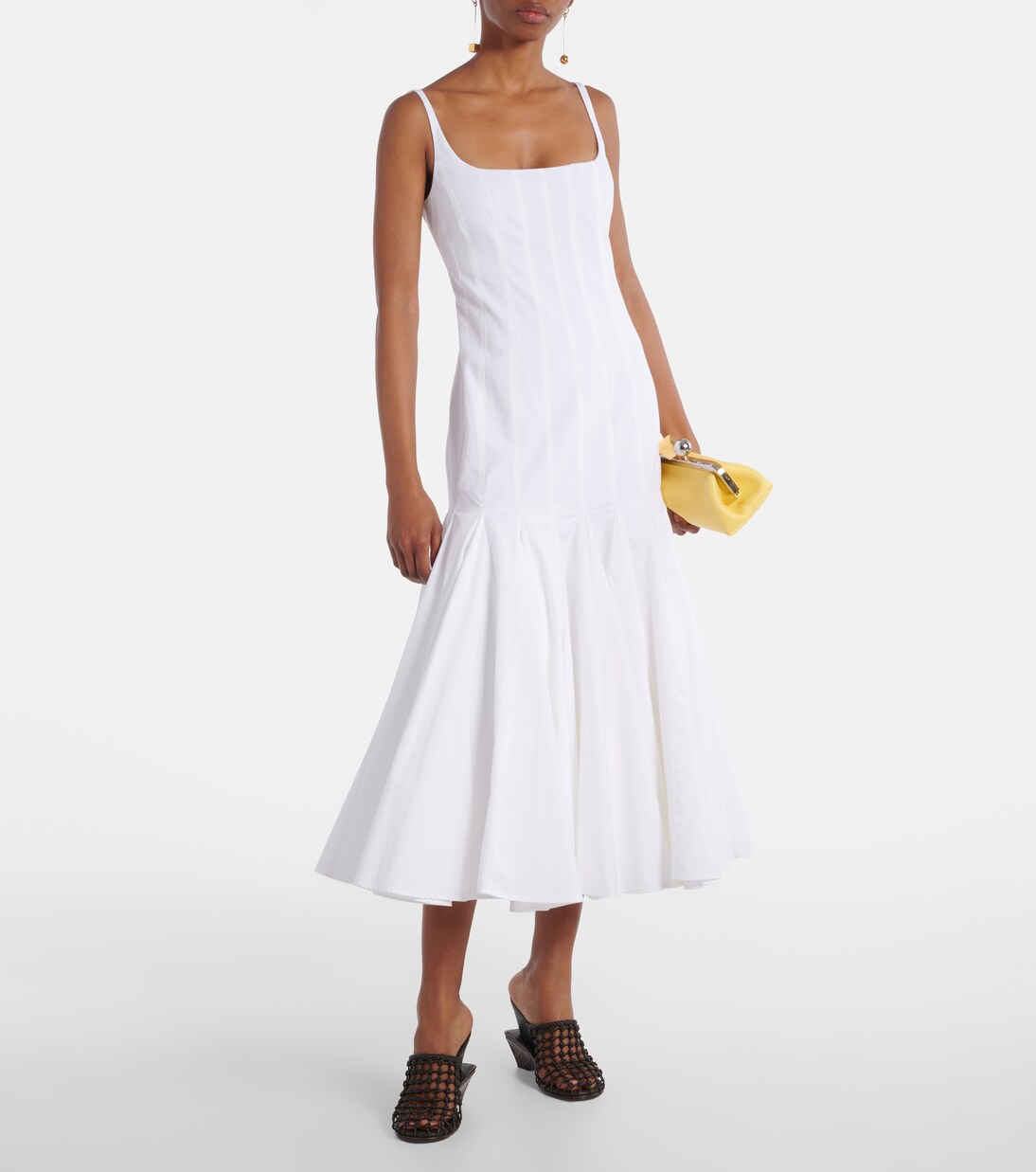 Midikleid Agave aus Baumwollpopeline | Jacquemus