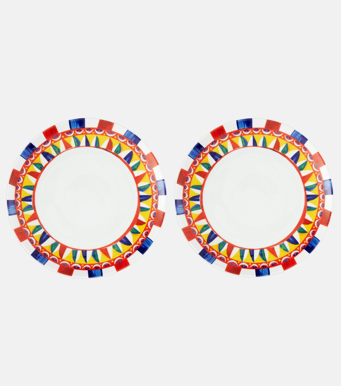 Set of 2 porcelain dessert plates | Dolce&Gabbana Casa