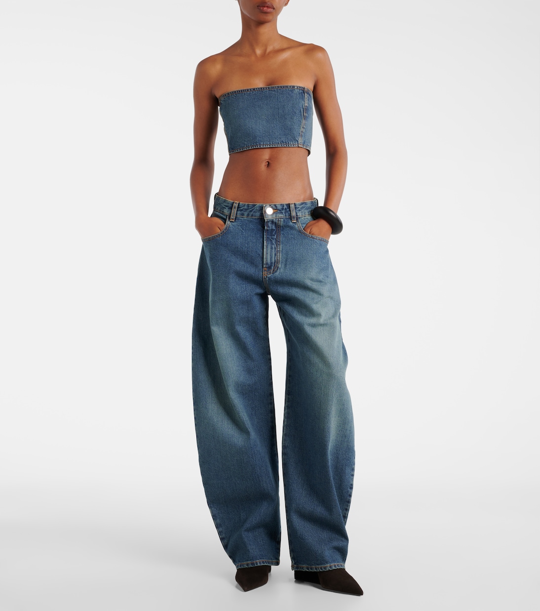 High-Rise Barrel Jeans | Alaïa