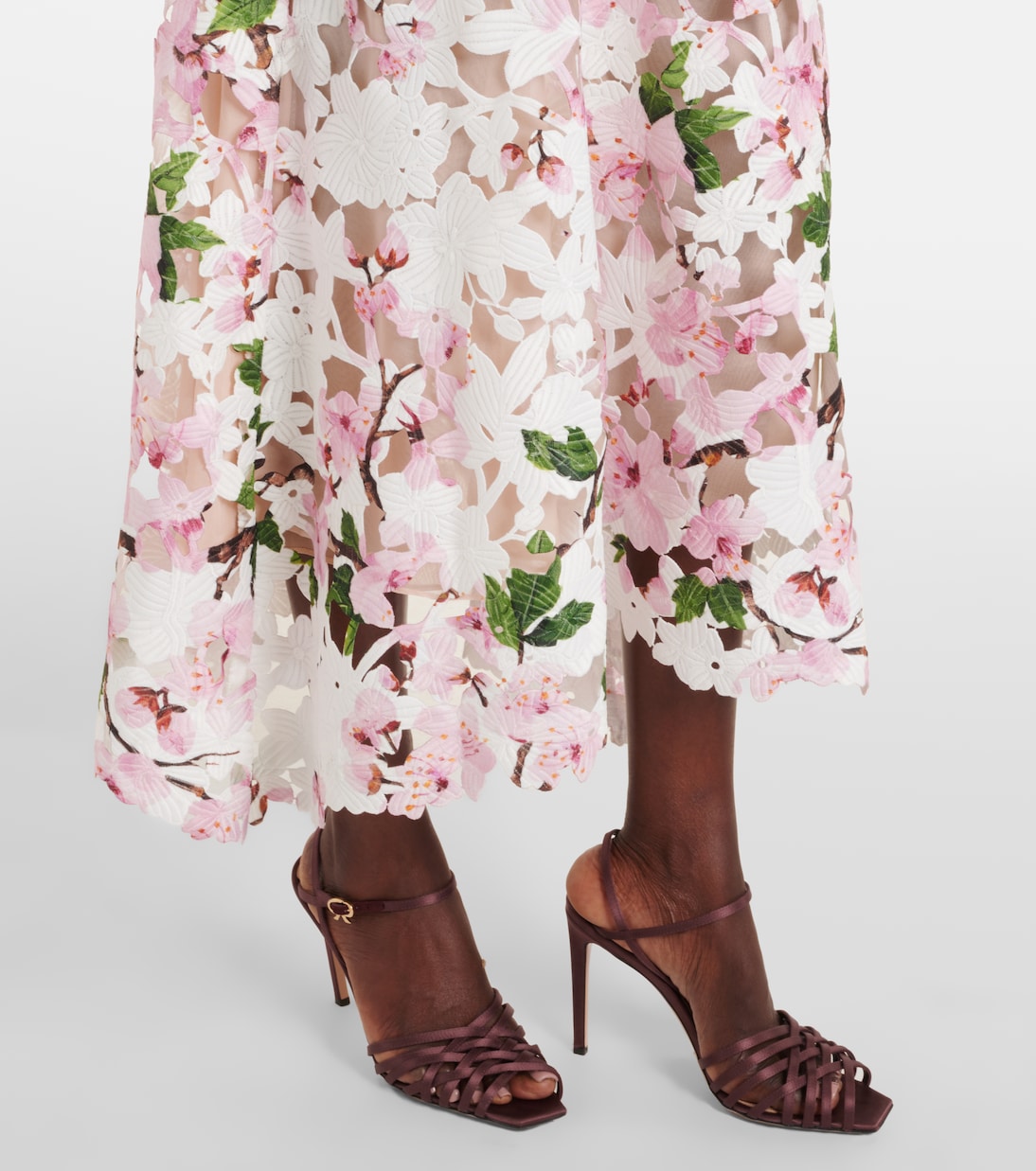 Floral lace cocktail dress | Oscar de la Renta