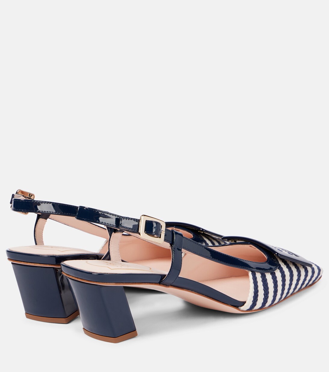 Belle Vivier 45 canvas slingback pumps | Roger Vivier