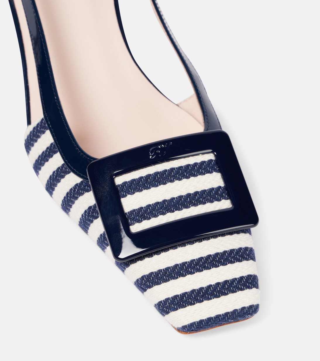 Belle Vivier 45 canvas slingback pumps | Roger Vivier