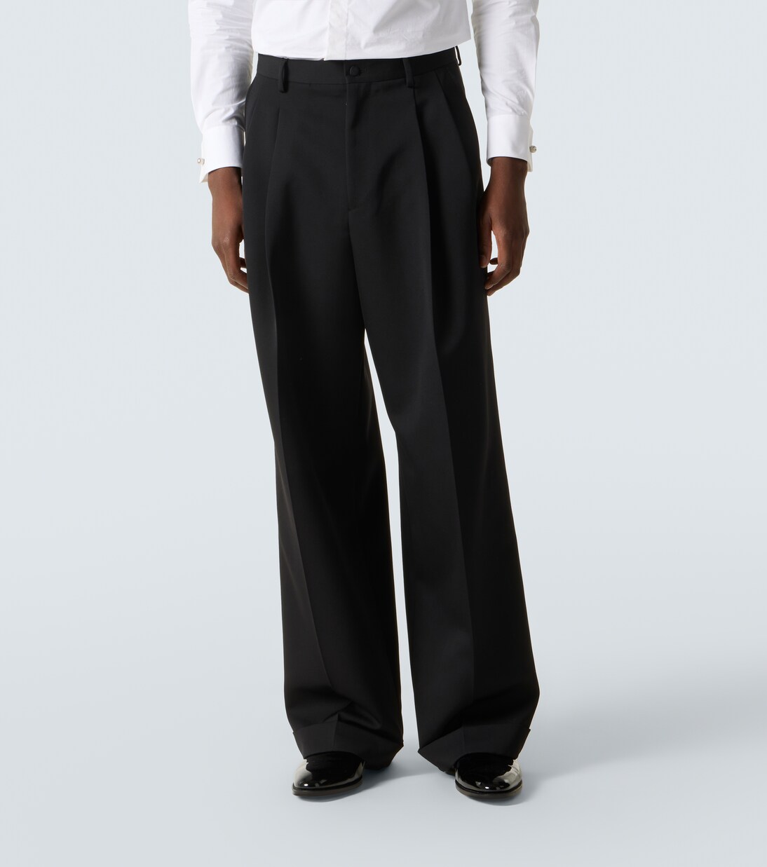 Pantalon de costume en laine et soie mélangés | Dolce&Gabbana