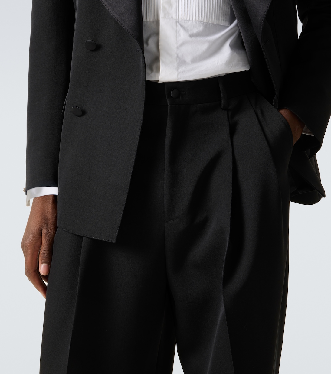 Pantalon de costume en laine et soie mélangés | Dolce&Gabbana