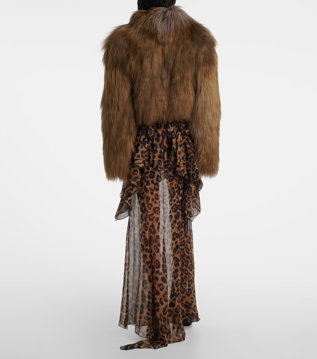 Cropped shearling jacket | Blumarine