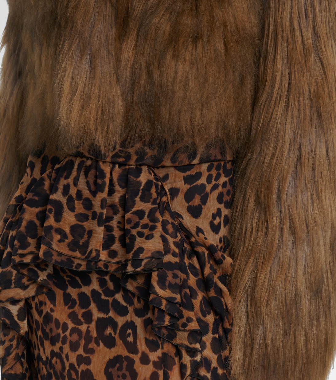 Cropped shearling jacket | Blumarine