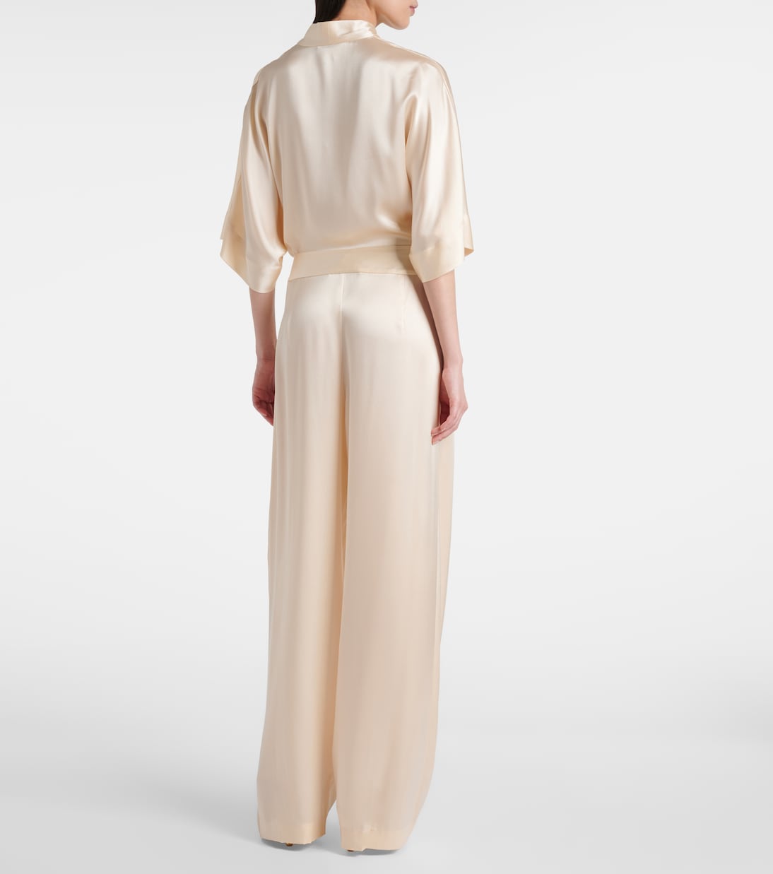 Gerade Hose aus Seidensatin | The Sei