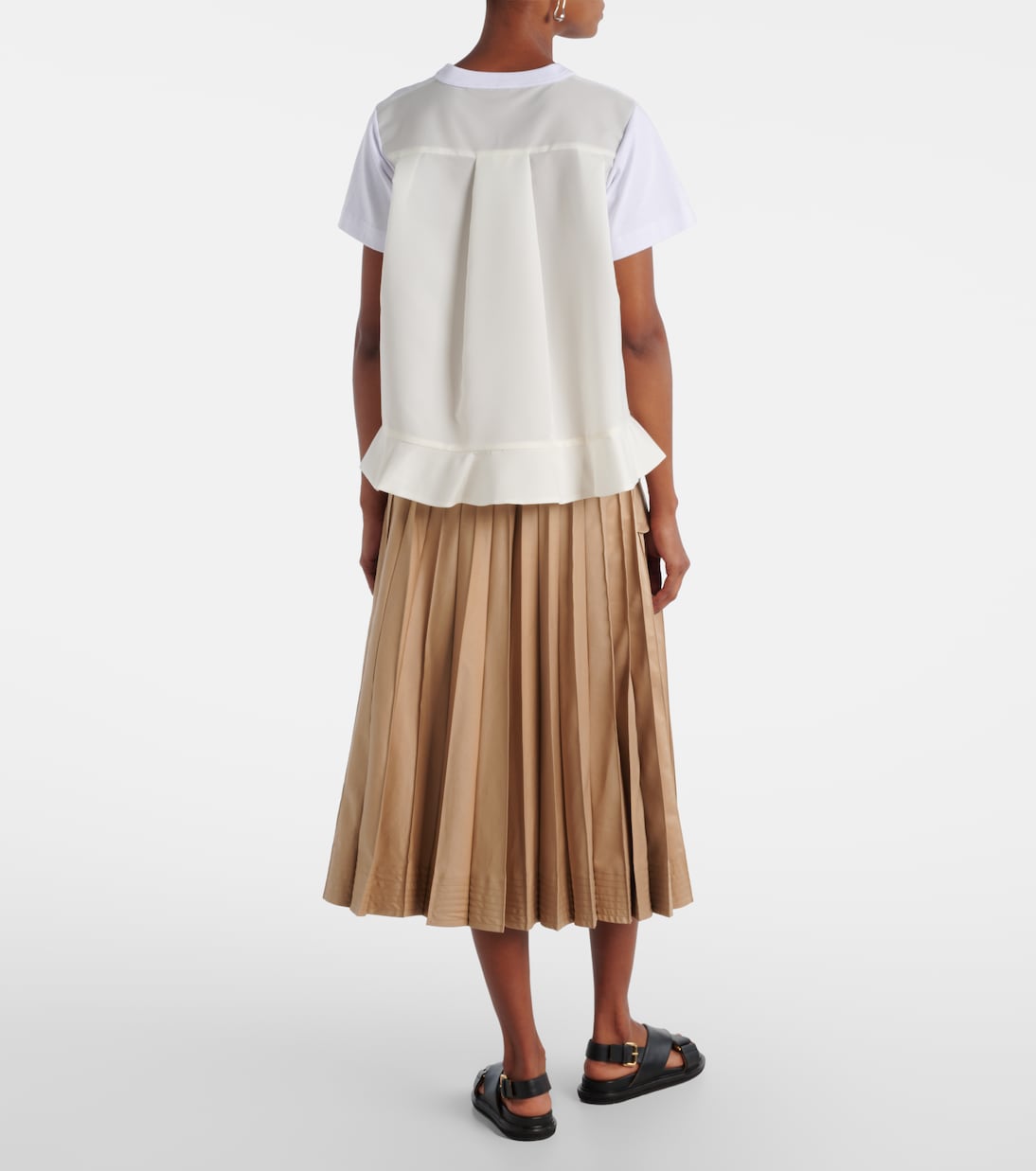 T-Shirt aus Twill und Baumwolle | Sacai