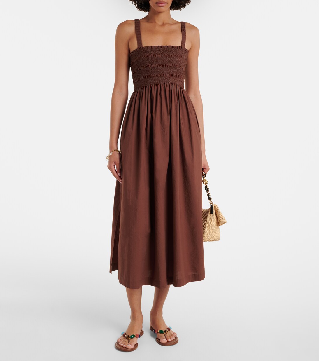 Robe midi Grasse en coton | Heidi Klein