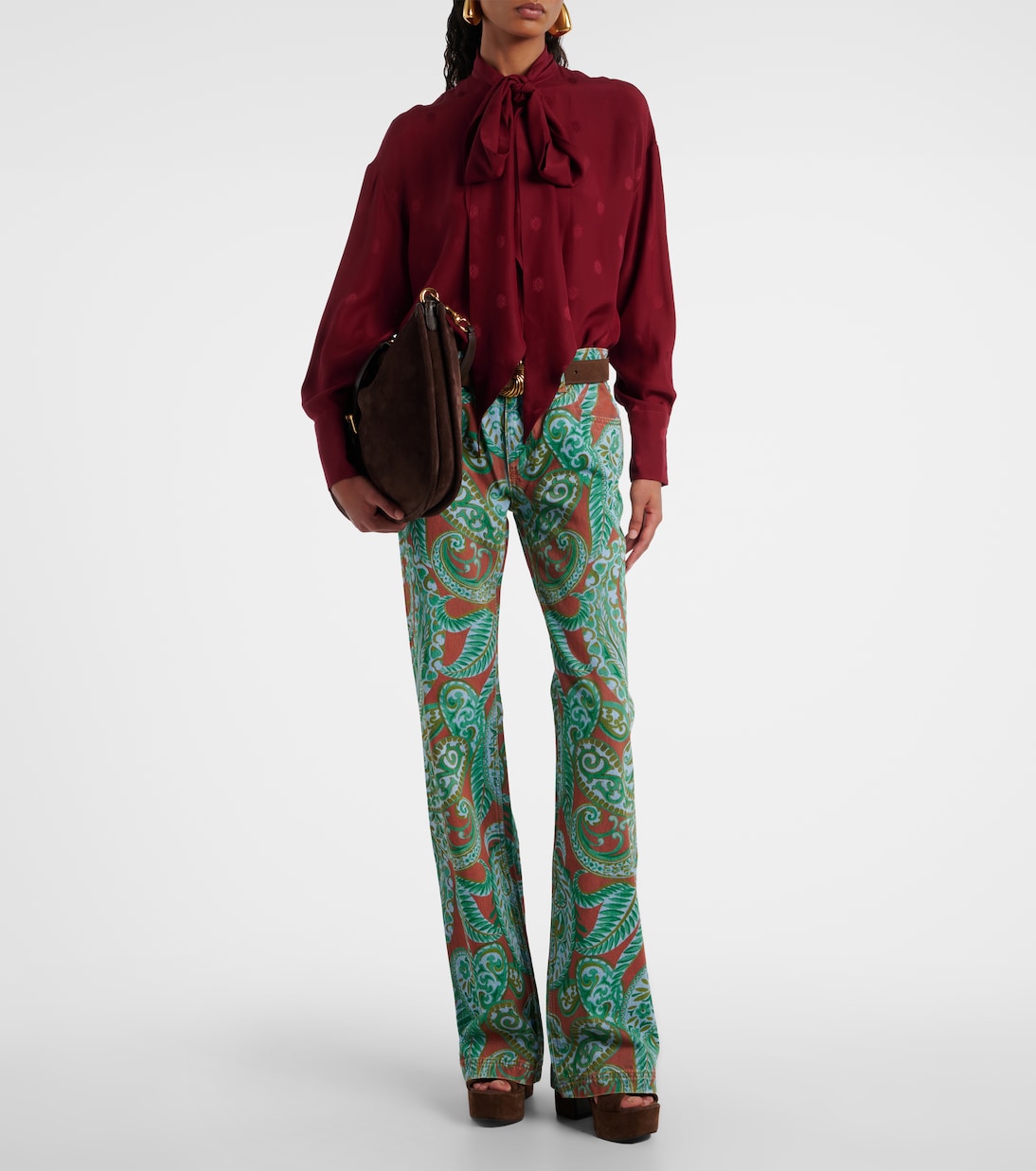 Paisley high-rise wide-leg jeans | Etro