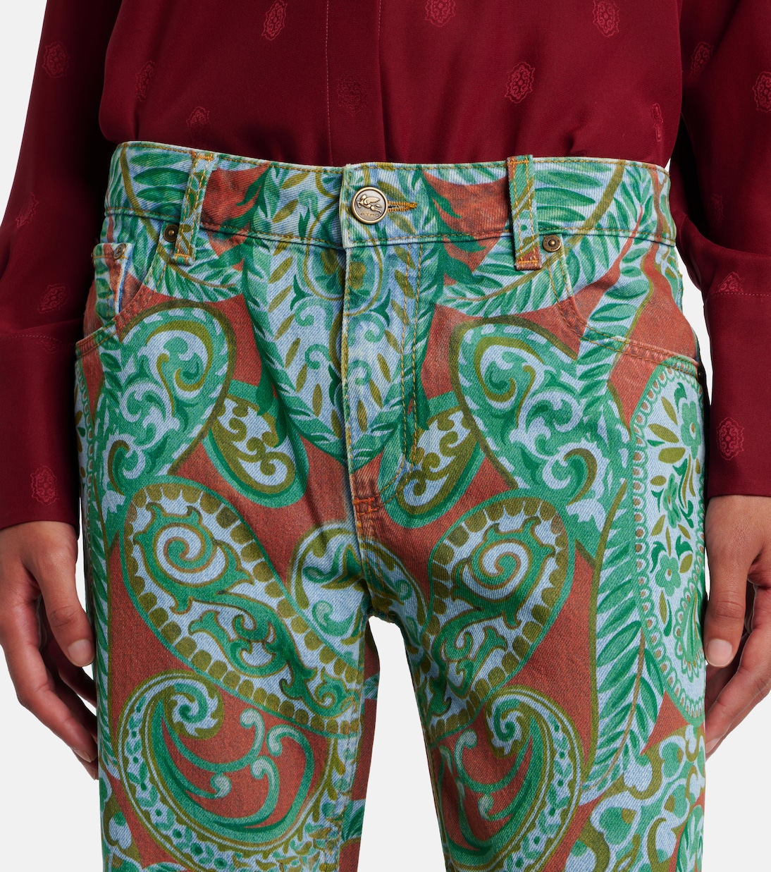 Paisley high-rise wide-leg jeans | Etro