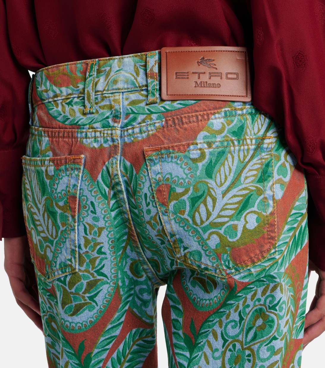 Paisley high-rise wide-leg jeans | Etro
